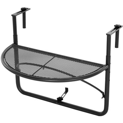 Outsunny Balkonhängetisch aus Metall, Ø30 cm - Schwarz Outsunny Balkonhängetisch aus Metall, Ø30 cm - Schwarz