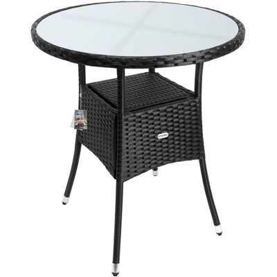 Casaria Polyrattan-Tisch Schwarz rund Ø60cm Casaria Polyrattan-Tisch Schwarz rund Ø60cm