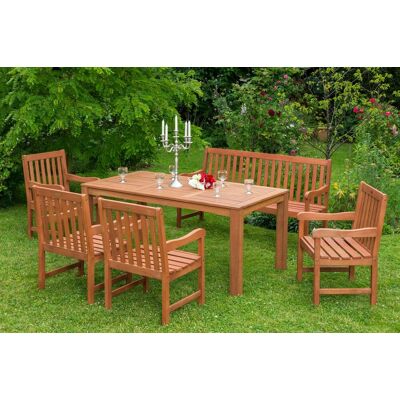 Merxx Santos Set 6tlg. 3er Bank, Tisch 170x90 cm Merxx Santos Set 6tlg. 3er Bank, Tisch 170x90 cm