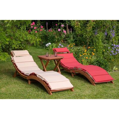 Merxx Set Ipanema 5tlg. 2 Liegen, Wendekissen, 1 Hocker Merxx Set Ipanema 5tlg. 2 Liegen, Wendekissen, 1 Hocker