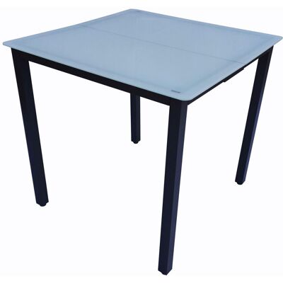 VCM Aluminium Glas Gartentisch Esstisch Balkontisch Campingtisch Gartenmöbel Mattglas VCM Aluminium Glas Gartentisch Esstisch Balkontisch Campingtisch Gartenmöbel Mattglas