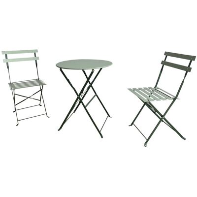 Happy Home 3tlg. Bistro-Set HGE48-GRN grün Happy Home 3tlg. Bistro-Set HGE48-GRN grün