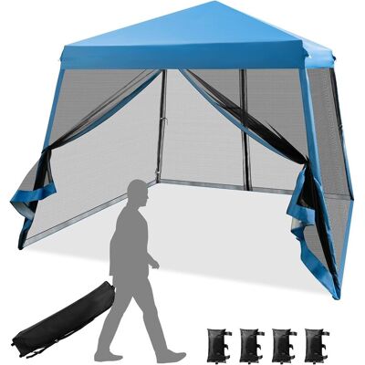 COSTWAY 3x3 m Pop Up Pavillon mit Moskitonetz und Sandsäcke COSTWAY 3x3 m Pop Up Pavillon mit Moskitonetz und Sandsäcke