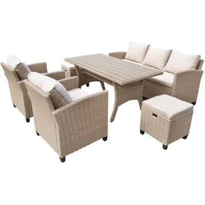 bellavista® Home & Garden 15tlg. Ecklounge Dining-Lounge "Prato II" beige bellavista® Home & Garden 15tlg. Ecklounge Dining-Lounge "Prato II" beige