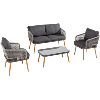 Prestige Home Living Outdoor 12tlg. Loungemöbel-Set Rope mit Polsterauflagen Prestige Home Living Outdoor 12tlg. Loungemöbel-Set Rope mit Polsterauflagen