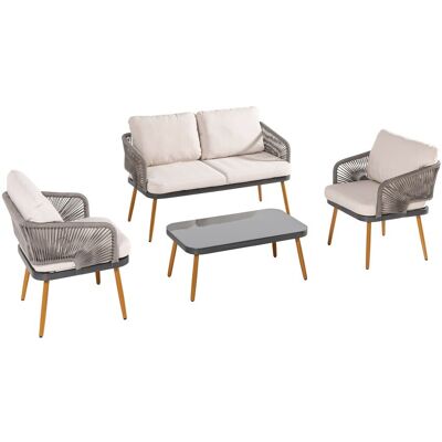 Prestige Home Living Outdoor 12tlg. Loungemöbel-Set Rope mit Polsterauflagen Prestige Home Living Outdoor 12tlg. Loungemöbel-Set Rope mit Polsterauflagen