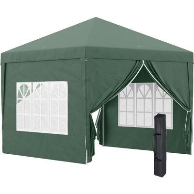Outsunny Pavillon 2,95x2,95m Faltpavillon 4 Seitenwände mit Fenster Tragetasche Outsunny Pavillon 2,95x2,95m Faltpavillon 4 Seitenwände mit Fenster Tragetasche