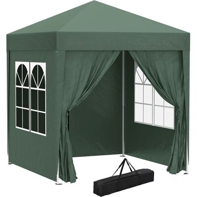 Outsunny Pavillon 2x2m Faltpavillon 4 Seitenwände mit Fenster Tragetasche Stahl Outsunny Pavillon 2x2m Faltpavillon 4 Seitenwände mit Fenster Tragetasche Stahl