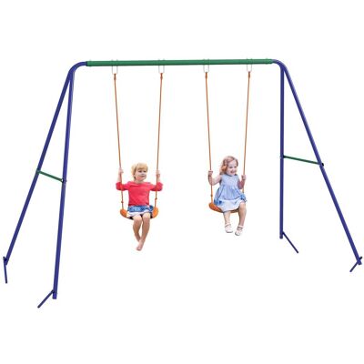 Outsunny Kinderschaukel-Set Schaukelgestell mit 2 Schaukeln, für 3-8 Jahre Outsunny Kinderschaukel-Set Schaukelgestell mit 2 Schaukeln, für 3-8 Jahre