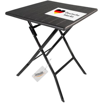 Lemodo Klapptisch in Holz-Optik, Balkontisch mit Tischplatte 62 x 62 cm (L x B), schwarz Lemodo Klapptisch in Holz-Optik, Balkontisch mit Tischplatte 62 x 62 cm (L x B), schwarz