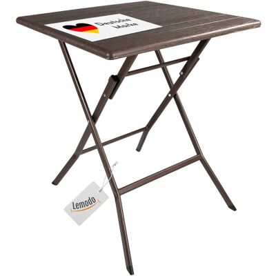 Lemodo Klapptisch in Holz-Optik, Balkontisch mit Tischplatte 62 x 62 cm (L x B), braun Lemodo Klapptisch in Holz-Optik, Balkontisch mit Tischplatte 62 x 62 cm (L x B), braun