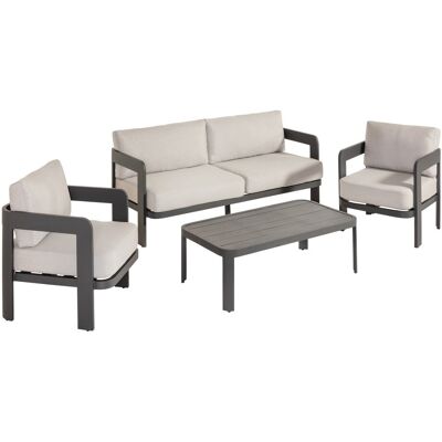 GreenYard 12 tlg. Gartenlounge mit Tisch 2 Sessel & 3-Sitzer Bank aus Aluminium RIAD M - Anthrazit GreenYard 12 tlg. Gartenlounge mit Tisch 2 Sessel & 3-Sitzer Bank aus Aluminium RIAD M - Anthrazit