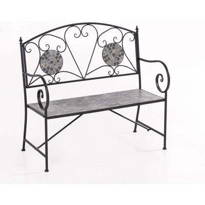 HC Garten & Freizeit 2-Sitzer Gartenbank Mosaik GISMO aus Metall, ca. 106 x 42 x 94 cm - Schwarz HC Garten & Freizeit 2-Sitzer Gartenbank Mosaik GISMO aus Metall, ca. 106 x 42 x 94 cm - Schwarz