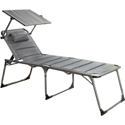 SOLAX-SUNSHINE Komfort-Sonnenliege inkl. Kissen gepolstert aus Aluminium, ca. 193 x 67 x 32 cm - Anthrazit SOLAX-SUNSHINE Komfort-Sonnenliege inkl. Kissen gepolstert aus Aluminium, ca. 193 x 67 x 32 cm - Anthrazit