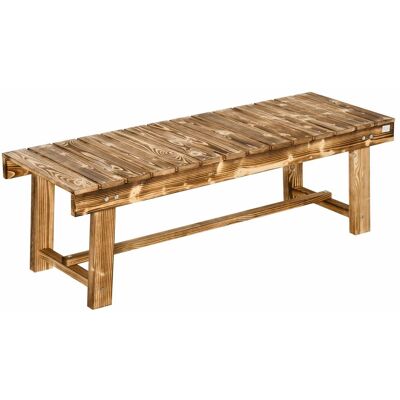 Outsunny Gartenbank Holzbank rustikal Massivholz für 2 Personen Dunkelbraun Outsunny Gartenbank Holzbank rustikal Massivholz für 2 Personen Dunkelbraun