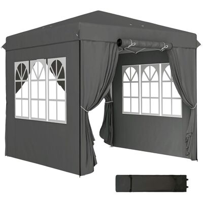 Outsunny Pavillon 2,5x2,5m, wasserabweisend Stabil Winterfest Pop-up Faltpavillon Garten Outsunny Pavillon 2,5x2,5m, wasserabweisend Stabil Winterfest Pop-up Faltpavillon Garten