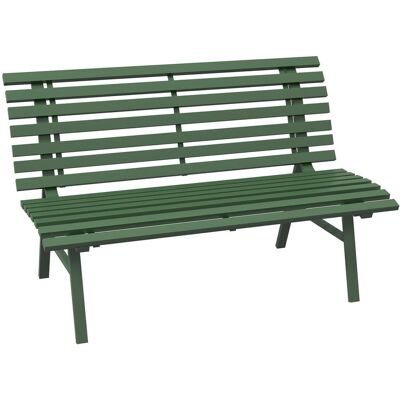 Outsunny Gartenbank, 2 Sitzer Parkbank, Sitzbank, Balkonbank mit Rückenlehne, für Garten Outsunny Gartenbank, 2 Sitzer Parkbank, Sitzbank, Balkonbank mit Rückenlehne, für Garten