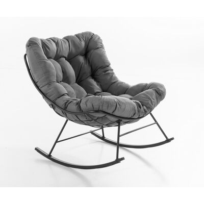 Prestige Home Living Outdoor Schaukelstuhl aus Stahl mit Kissen, ca. 68 x 84 x 100 cm - Anthrazit Prestige Home Living Outdoor Schaukelstuhl aus Stahl mit Kissen, ca. 68 x 84 x 100 cm - Anthrazit