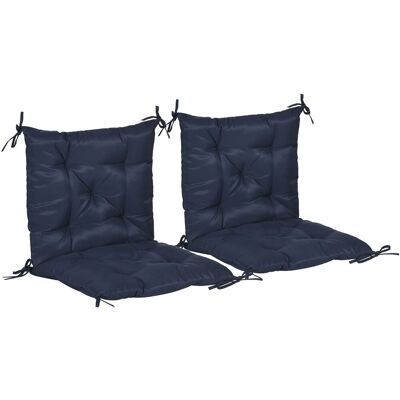 Outsunny 2er-Set Sitzkissen, 98 x 50 cm Stuhlkissen mit Bindebänder, Stoffbezug 8cm dick Outsunny 2er-Set Sitzkissen, 98 x 50 cm Stuhlkissen mit Bindebänder, Stoffbezug 8cm dick