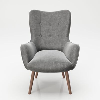 PLAYBOY - BRIDGET - Anthrazit - Polyester - Armchair PLAYBOY - BRIDGET - Anthrazit - Polyester - Armchair
