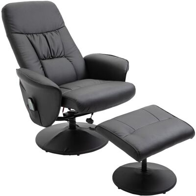 HOMCOM Massagesessel mit Fußhocker Massagesessel Relaxsessel TV-Sessel Schwarzca. 76 x 81 x 105 cm HOMCOM Massagesessel mit Fußhocker Massagesessel Relaxsessel TV-Sessel Schwarzca. 76 x 81 x 105 cm