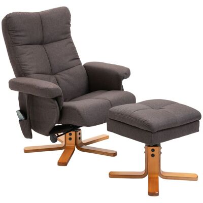 HOMCOM Massagesessel mit Fußhocker Relaxsessel Heizfunktion 145°-Neigung Polyester Braun HOMCOM Massagesessel mit Fußhocker Relaxsessel Heizfunktion 145°-Neigung Polyester Braun