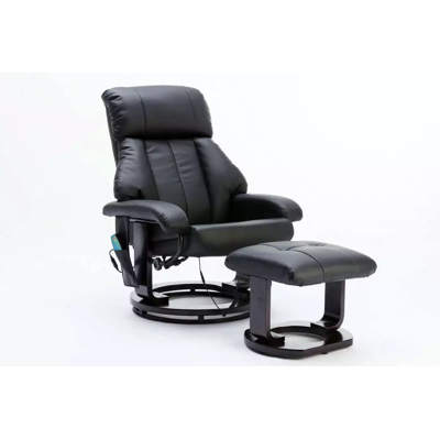 Happy Home Massagesessel mit Fußhocker & Heizfunktion - Schwarz Happy Home Massagesessel mit Fußhocker & Heizfunktion - Schwarz