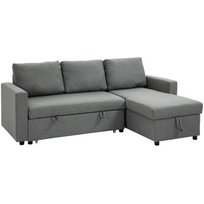 HOMCOM Ecksofa mit Schlaffunktion Stauraum Schlafsofa mit Chaiselongue L-Form HOMCOM Ecksofa mit Schlaffunktion Stauraum Schlafsofa mit Chaiselongue L-Form