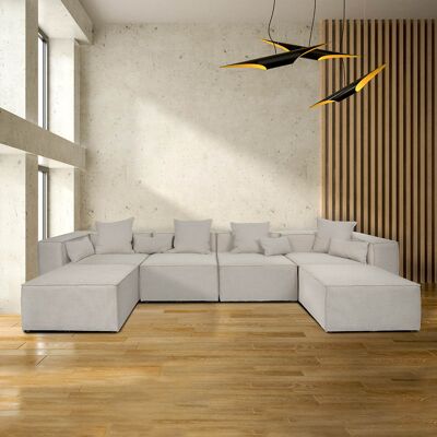 Home Deluxe Modulares Sofa VERONA - XXL hellgrau Home Deluxe Modulares Sofa VERONA - XXL hellgrau