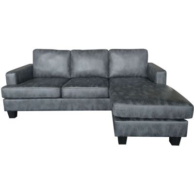Happy Home Ecksofa in Vintage Optik grau Happy Home Ecksofa in Vintage Optik grau