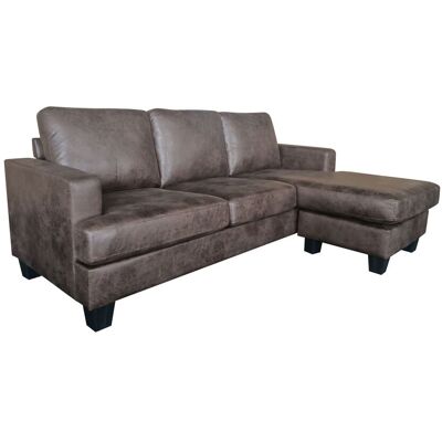 Happy Home Ecksofa in Vintage Optik - Dunkelbraun Happy Home Ecksofa in Vintage Optik - Dunkelbraun