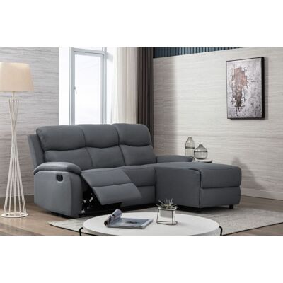 Happy Home Ecksofa mit Relaxfunktion - Dunkelgrau Happy Home Ecksofa mit Relaxfunktion - Dunkelgrau