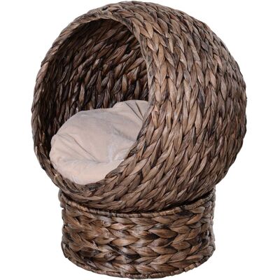 PawHut Rattan Katzenbett Gemütliche Wasserhyazinthe - Katzenhaus PawHut Rattan Katzenbett Gemütliche Wasserhyazinthe - Katzenhaus