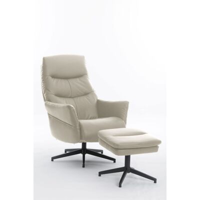Happy Home gepolsteter Relaxsessel mit Hocker - beige Happy Home gepolsteter Relaxsessel mit Hocker - beige
