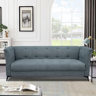 Happy Home 3-Sitzer Sofa aus Stoff, ca. 213 x 88 x 80 cm - Anthrazit Happy Home 3-Sitzer Sofa aus Stoff, ca. 213 x 88 x 80 cm - Anthrazit
