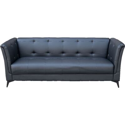 Happy Home 3-Sitzer Sofa in Lederoptik, ca. 213 x 88 x 80 cm - Schwarz Happy Home 3-Sitzer Sofa in Lederoptik, ca. 213 x 88 x 80 cm - Schwarz