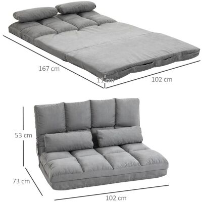 Better Home 2 in 1 faltbares Bodensofa Bett mit Rückenlehne - Dunkelgrau Better Home 2 in 1 faltbares Bodensofa Bett mit Rückenlehne - Dunkelgrau