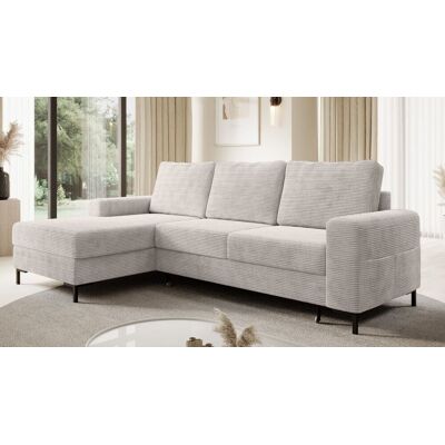 Möbel Punkt Ecksofa SAIGON Cord Lichtgrau mit Bettfunktion und Bettkasten Bett Sofa Schlafsofa Ottomane links Möbel Punkt Ecksofa SAIGON Cord Lichtgrau mit Bettfunktion und Bettkasten Bett Sofa Schlafsofa Ottomane links