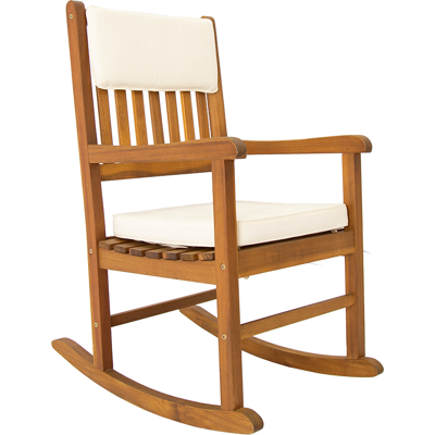 Prestige Home Living Outdoor Schaukelstuhl mit Rücken- und Polsterkissen aus Akazienholz, ca. 76 x 54 x 103 cm - Braun Prestige Home Living Outdoor Schaukelstuhl mit Rücken- und Polsterkissen aus Akazienholz, ca. 76 x 54 x 103 cm - Braun