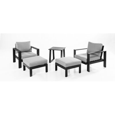 GreenYard 11tlg. Gartenlounge mit Tisch 2 Sessel & 2 Hocker aus Aluminium RIAD S - Anthrazit GreenYard 11tlg. Gartenlounge mit Tisch 2 Sessel & 2 Hocker aus Aluminium RIAD S - Anthrazit