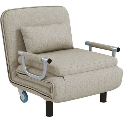 HOMCOM 3 in 1 Schlafsessel, Schlafsofa mit Bettfunktion, Klappsessel Grau HOMCOM 3 in 1 Schlafsessel, Schlafsofa mit Bettfunktion, Klappsessel Grau