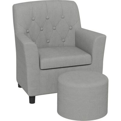AIYAPLAY Kindersessel Kindersofa mit Fußhocker Kindercouch ab 18 Monaten Grau AIYAPLAY Kindersessel Kindersofa mit Fußhocker Kindercouch ab 18 Monaten Grau