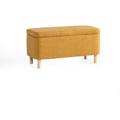 Better Home Truhenbank Polsterbank mit Aufbewahrung, ca. 100 x 40 x 49 cm aus Samt - Gelbbraun Better Home Truhenbank Polsterbank mit Aufbewahrung, ca. 100 x 40 x 49 cm aus Samt - Gelbbraun