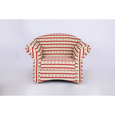 Better Home Polstersessel Loretta, ca. 110 x 84 x 84 cm – Rot gestreift & Blumenmuster Better Home Polstersessel Loretta, ca. 110 x 84 x 84 cm – Rot gestreift & Blumenmuster