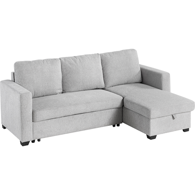 Happy Home Ecksofa, reversibel links/rechts, ca. 220 x 147 x 86 cm - Hellgrau Happy Home Ecksofa, reversibel links/rechts, ca. 220 x 147 x 86 cm - Hellgrau