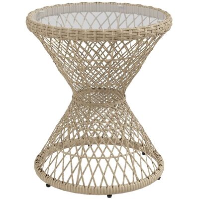 Outsunny Beistelltisch Rattan Gartentisch, 45 x 45 cm Couchtisch mit UV-Schutz Outsunny Beistelltisch Rattan Gartentisch, 45 x 45 cm Couchtisch mit UV-Schutz