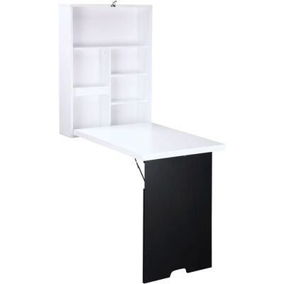 HOMCOM Wandtisch Klappbar Wandklapptisch Klappschreibtisch Computertisch Weiß HOMCOM Wandtisch Klappbar Wandklapptisch Klappschreibtisch Computertisch Weiß