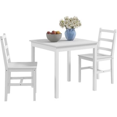 HOMCOM Essgruppe 3er-Set, Esstisch mit 2 Stühlen, Küchentisch-Set für 2 Personen HOMCOM Essgruppe 3er-Set, Esstisch mit 2 Stühlen, Küchentisch-Set für 2 Personen