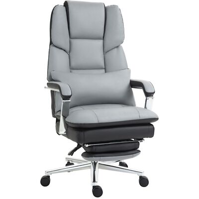 HOMCOM Bürostuhl, Ergonomischer Schreibtischstuhl mit Wippfunktion, Fußstütze HOMCOM Bürostuhl, Ergonomischer Schreibtischstuhl mit Wippfunktion, Fußstütze