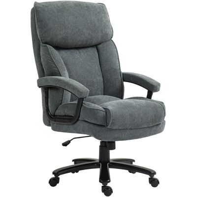 HOMCOM Bürostuhl, Ergonomisch Schreibtischstuhl mit Wippfunktion, Leinenoptik HOMCOM Bürostuhl, Ergonomisch Schreibtischstuhl mit Wippfunktion, Leinenoptik